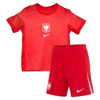 Camiseta Polonia Visitante Equipación para niños Eurocopa 2024 manga corta (+ pantalones cortos)